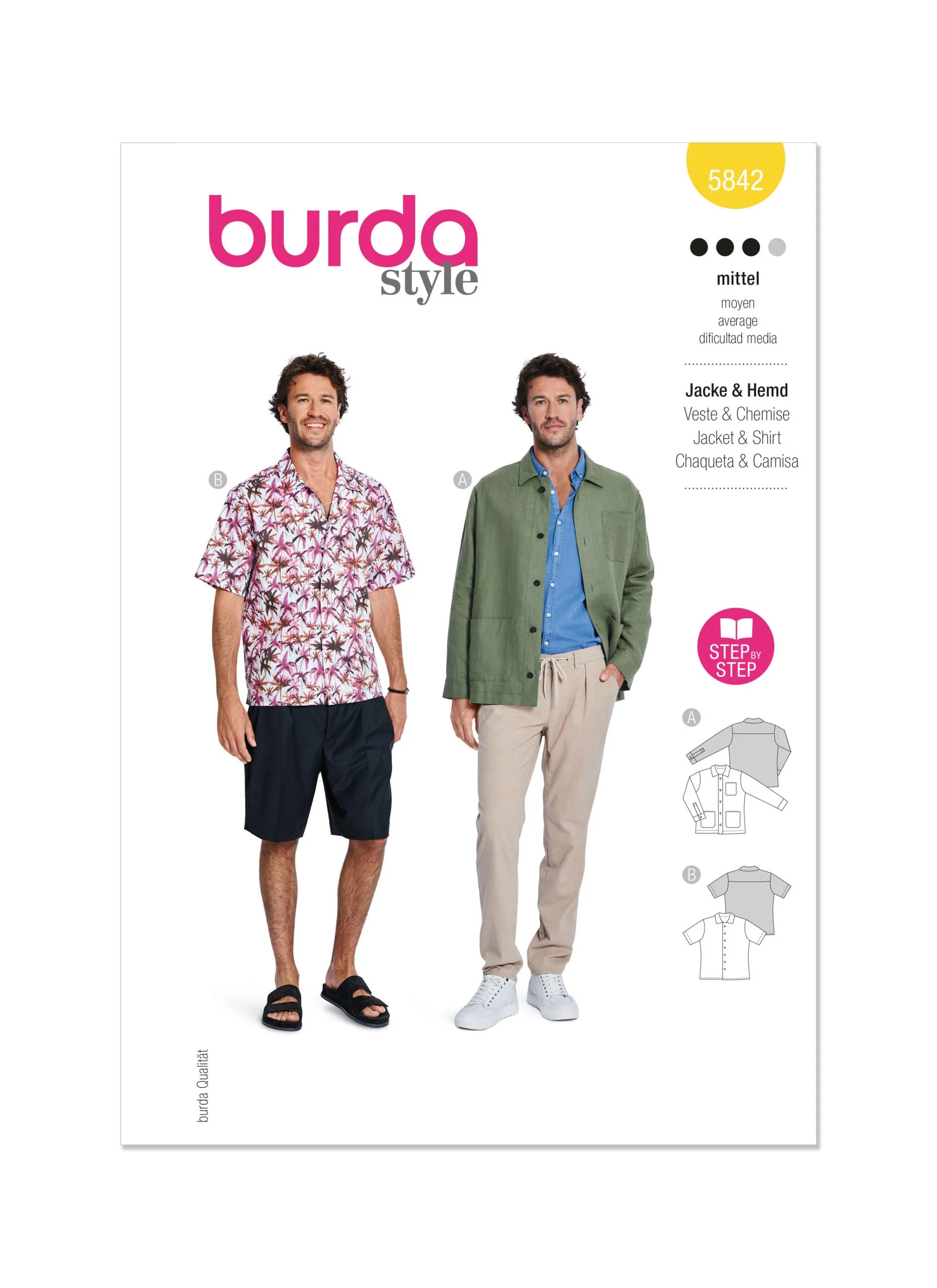 Burda Men's Shirt or Shacket 5842 - Image 2