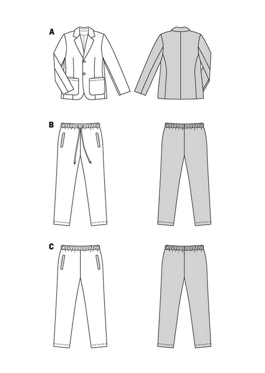 Burda Men's Suit 5955 - Image 12