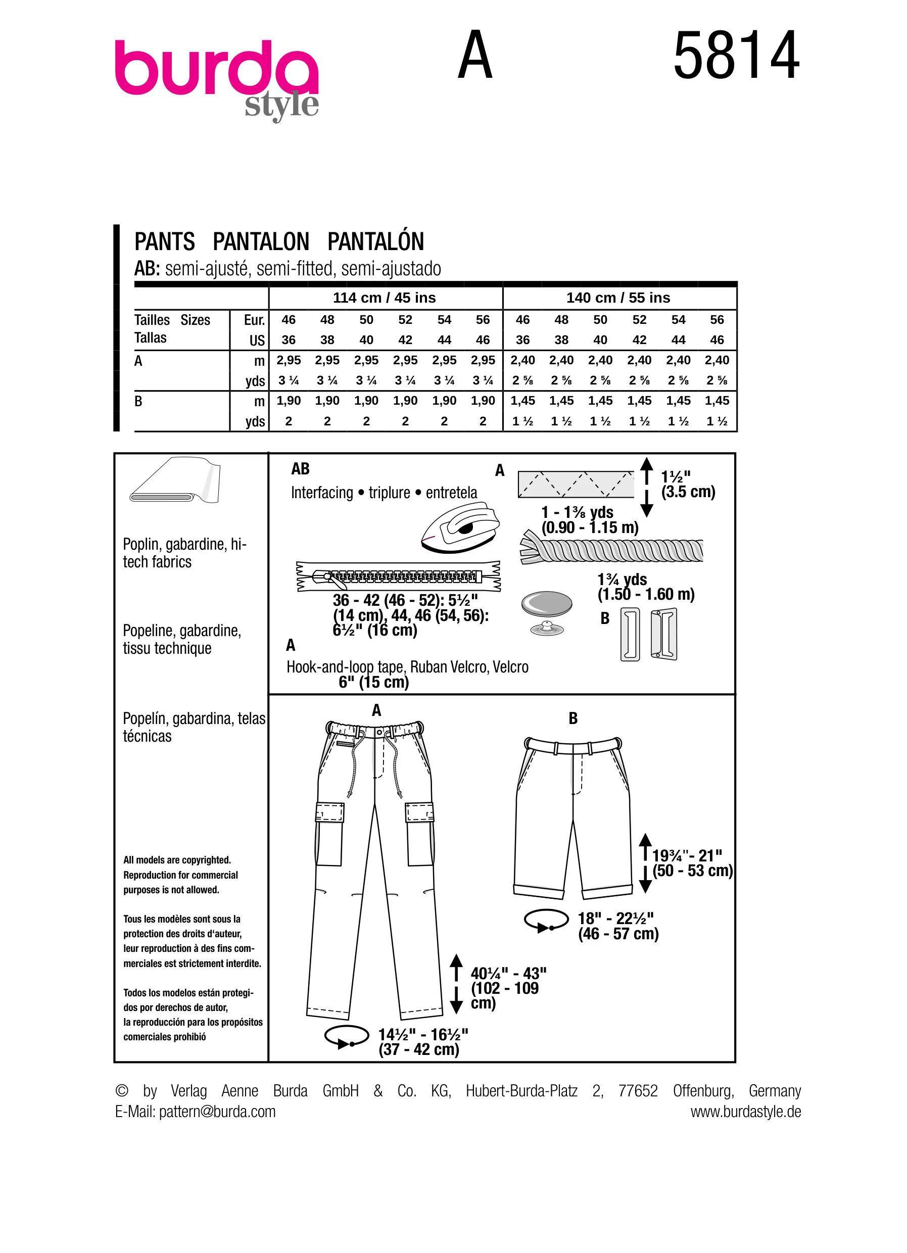 Burda Men's Trousers & Shorts 5814 - Image 10