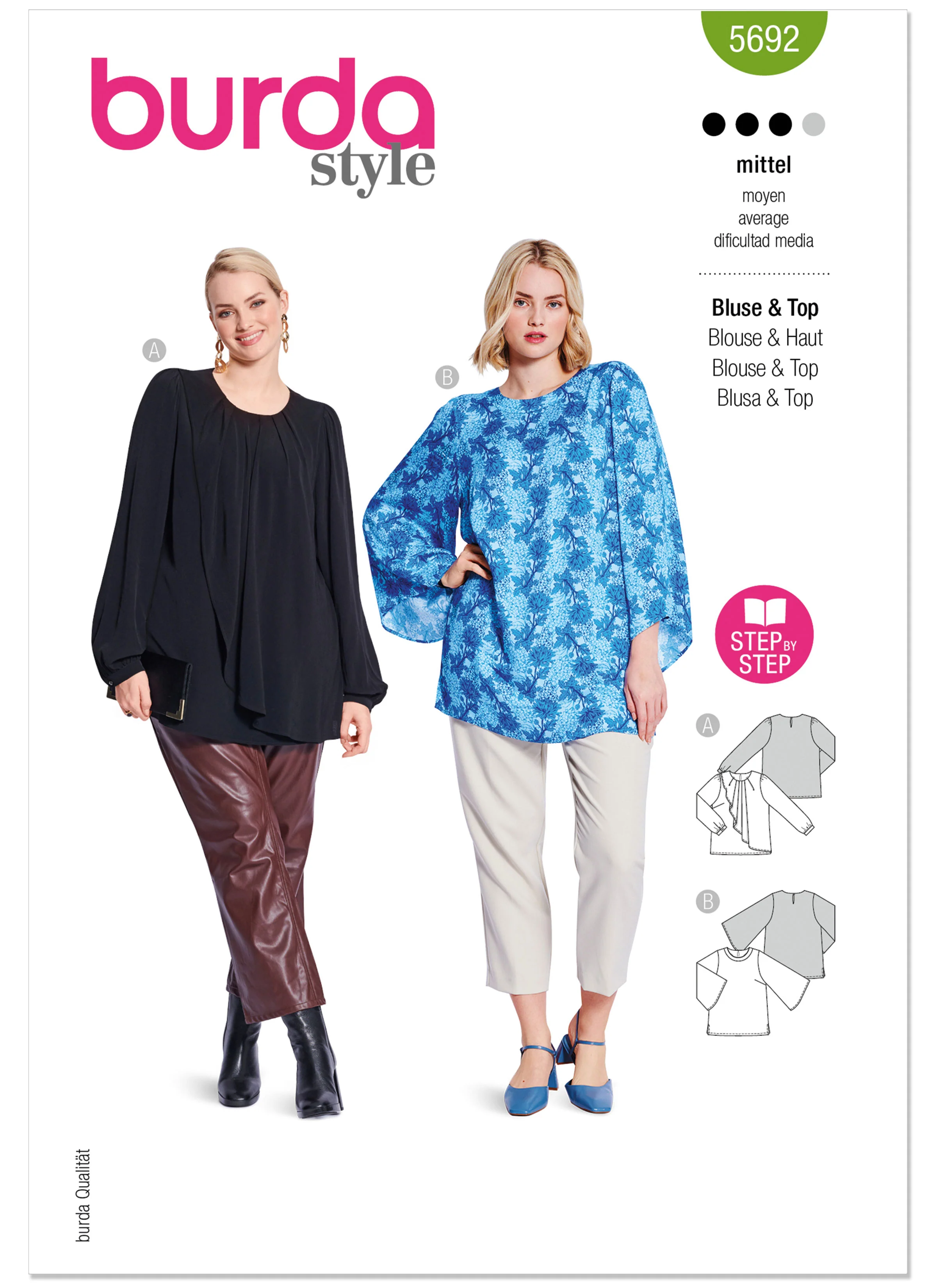 Burda Misses' Blouse and Shirt 5692 - Image 2