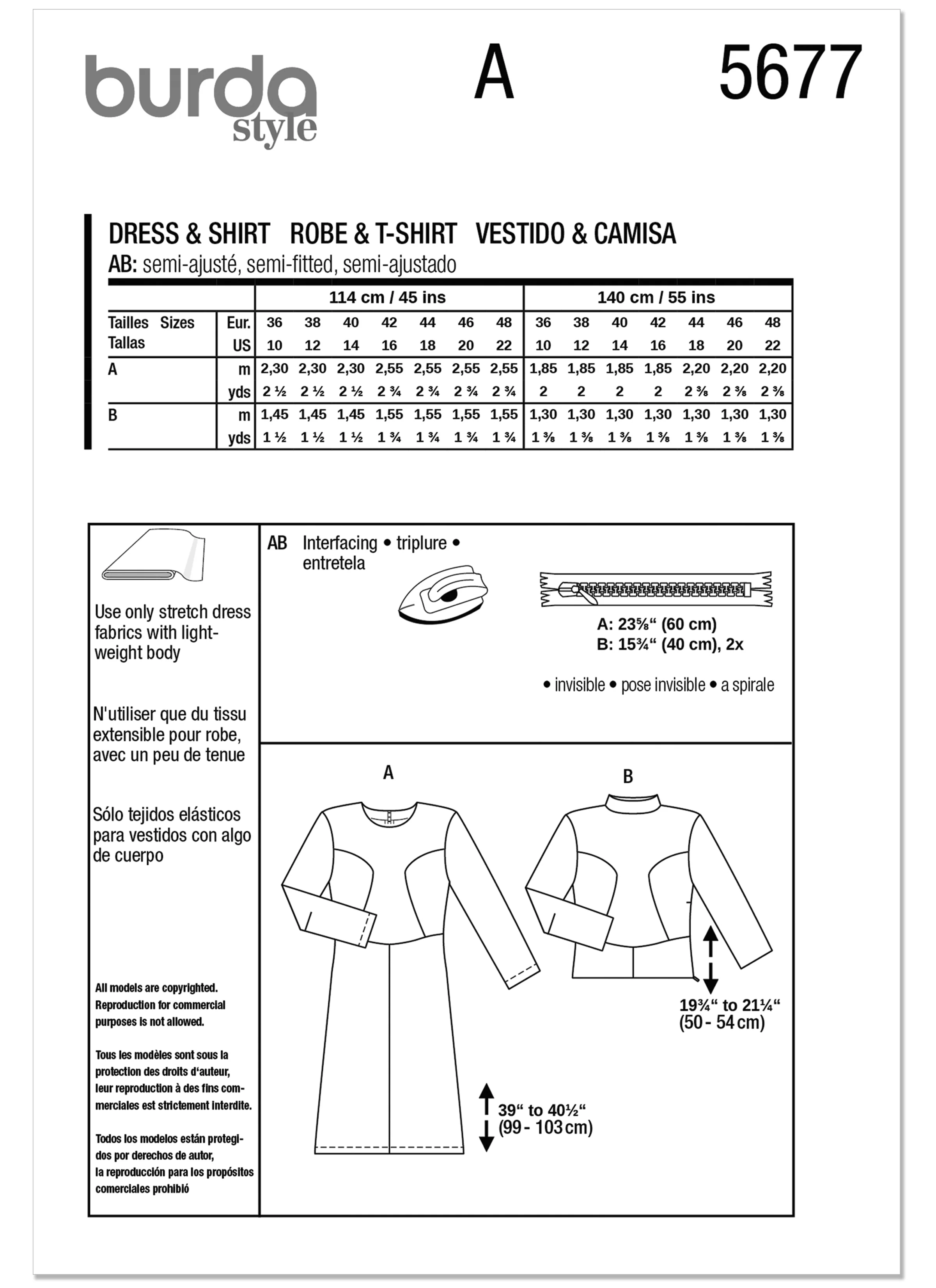 Burda Misses' Dress and Shirt 5677 - Image 10