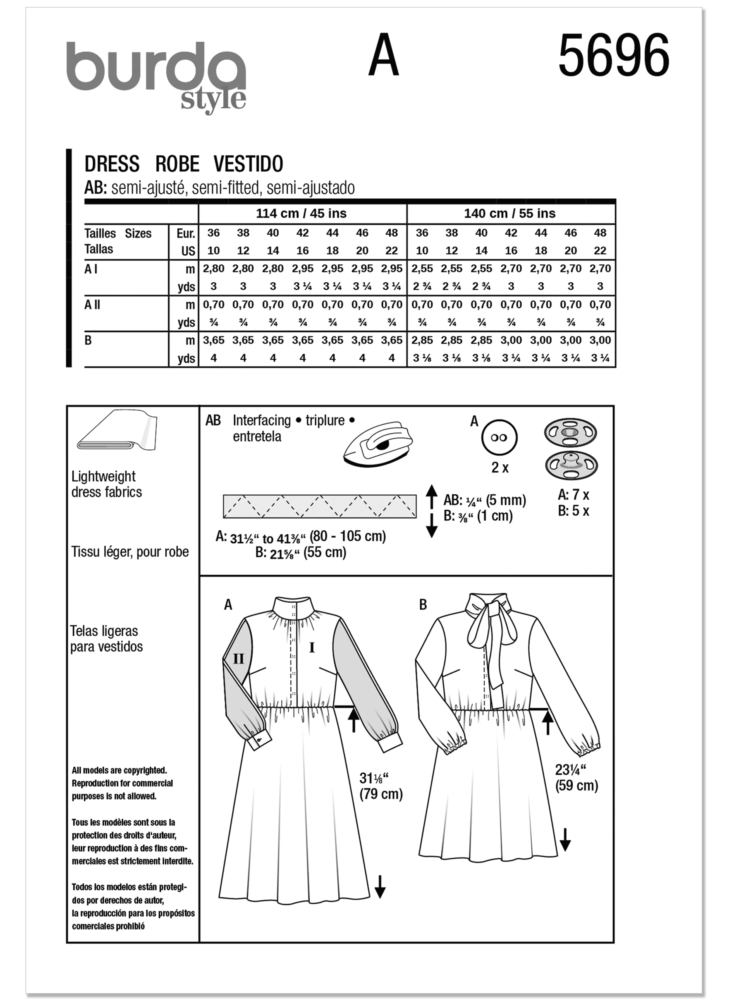 Burda Misses' Dresses 5696 - Image 10