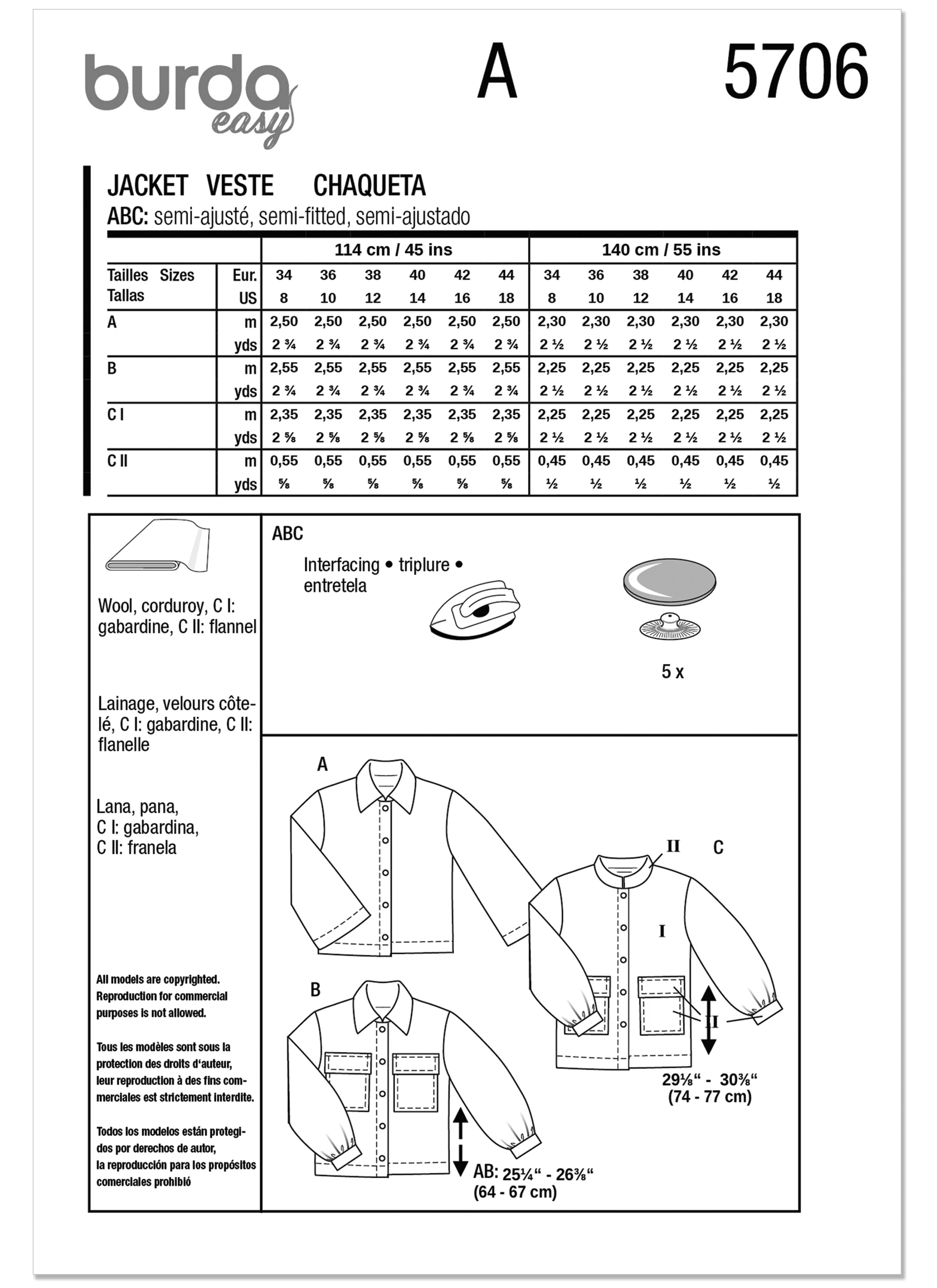 Burda Misses' Jackets 5706 - Image 12