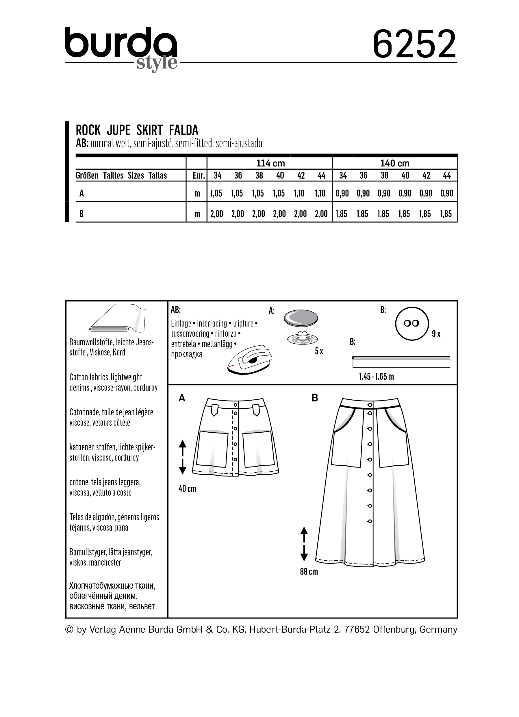 Burda Skirts 6252 - Image 5