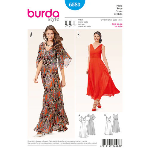 Burda Special Occasion Dresses 6583 - Image 2