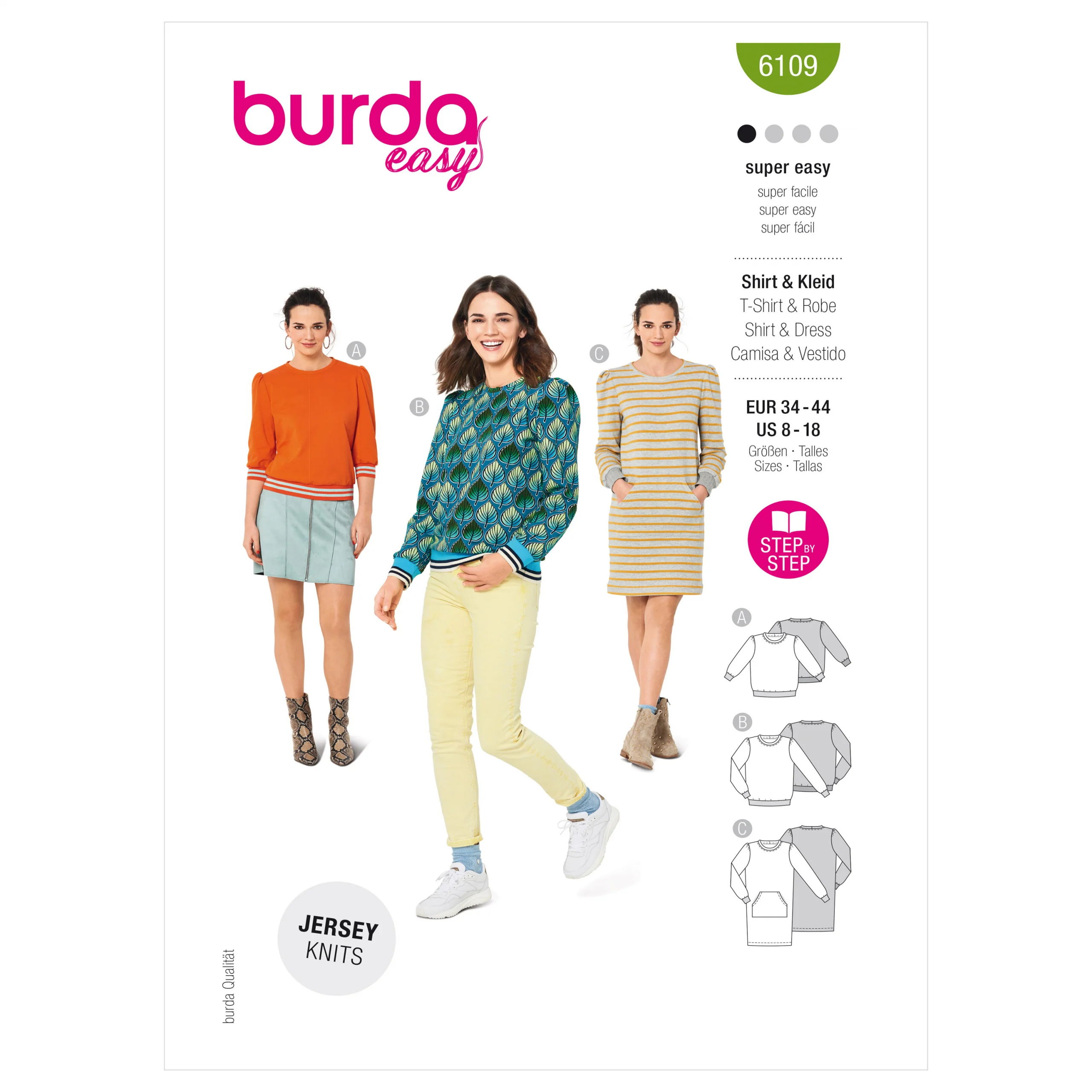 Burda Sweatshirt and Sweater Dress 6109 - Image 2
