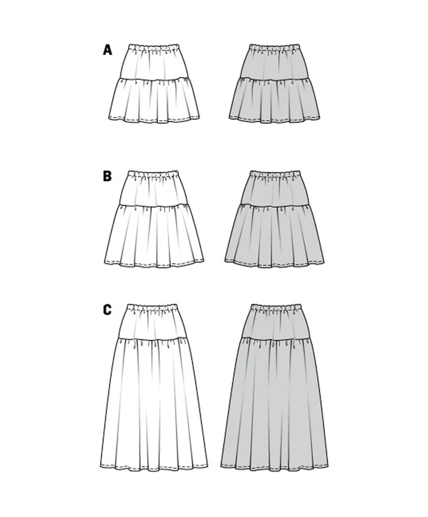 Burda Tiered Skirts 5978 - Image 7