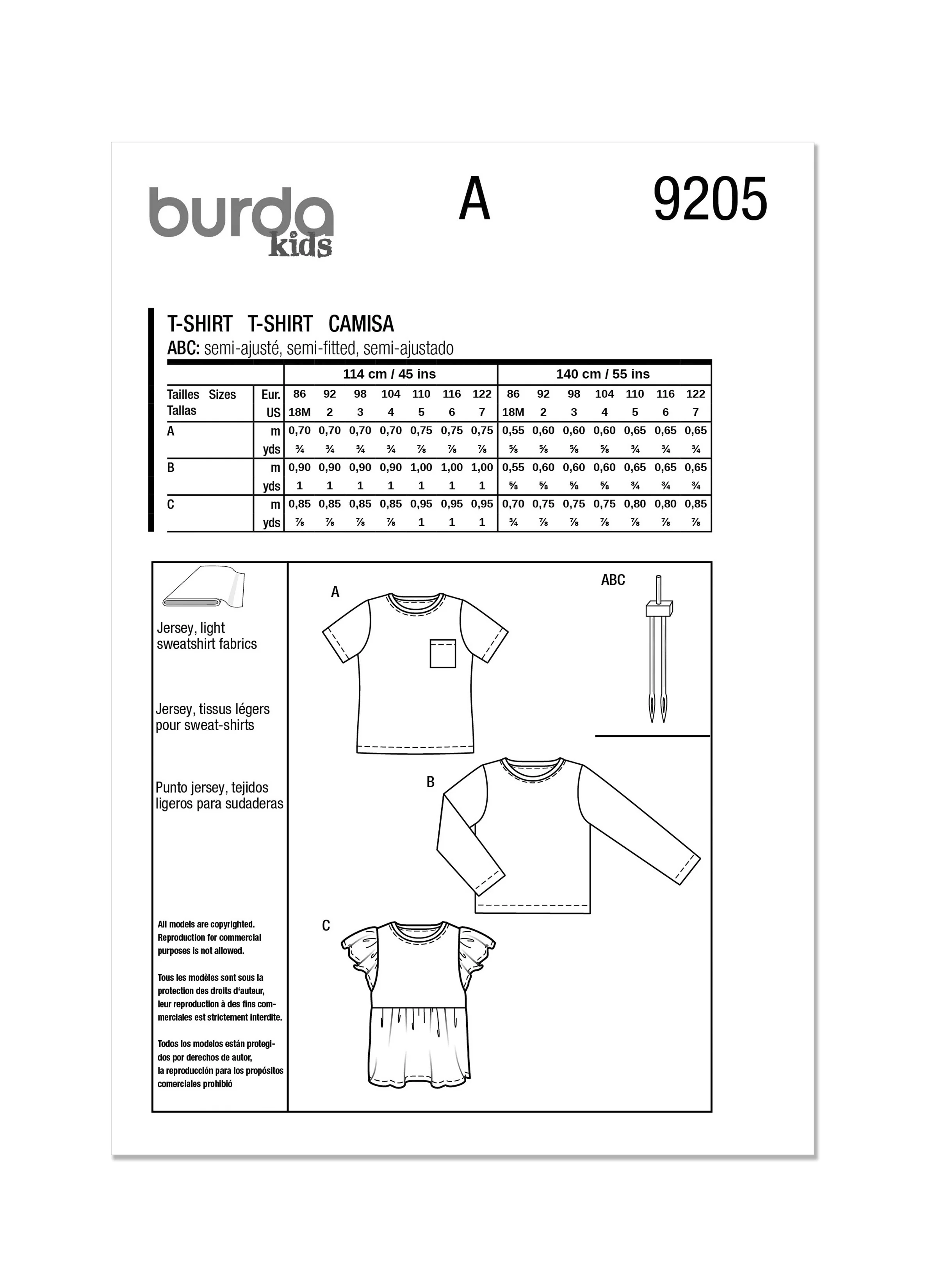 Burda Toddlers' T-Shirt 9205 - Image 12