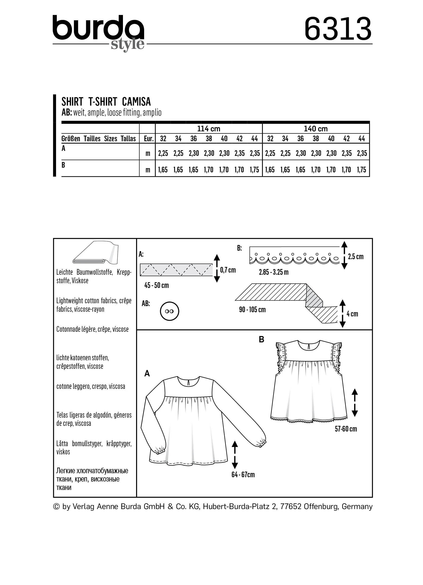 Burda Tops 6313 - Image 5