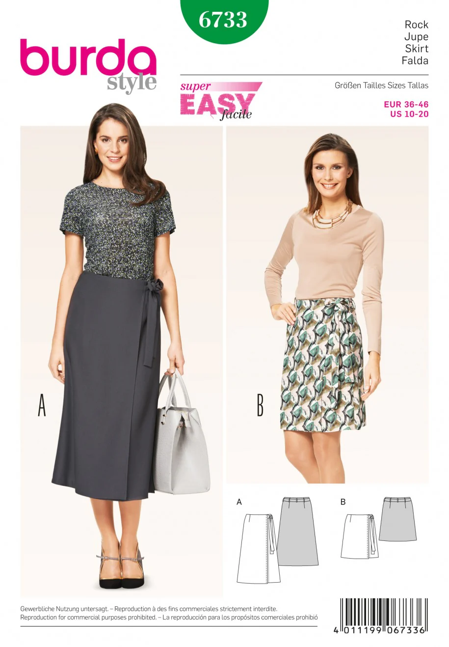 Burda Wrap Skirts 6733 - Image 2