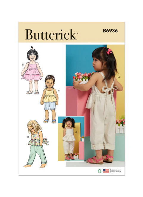 Butterick Baby/Child Overall & Dress B6936 - Image 2