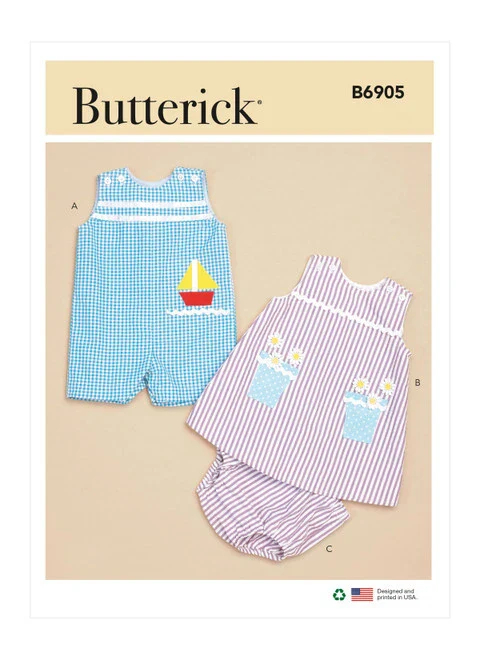 Butterick Baby Overalls, Dress and Panties B6905 - Image 2