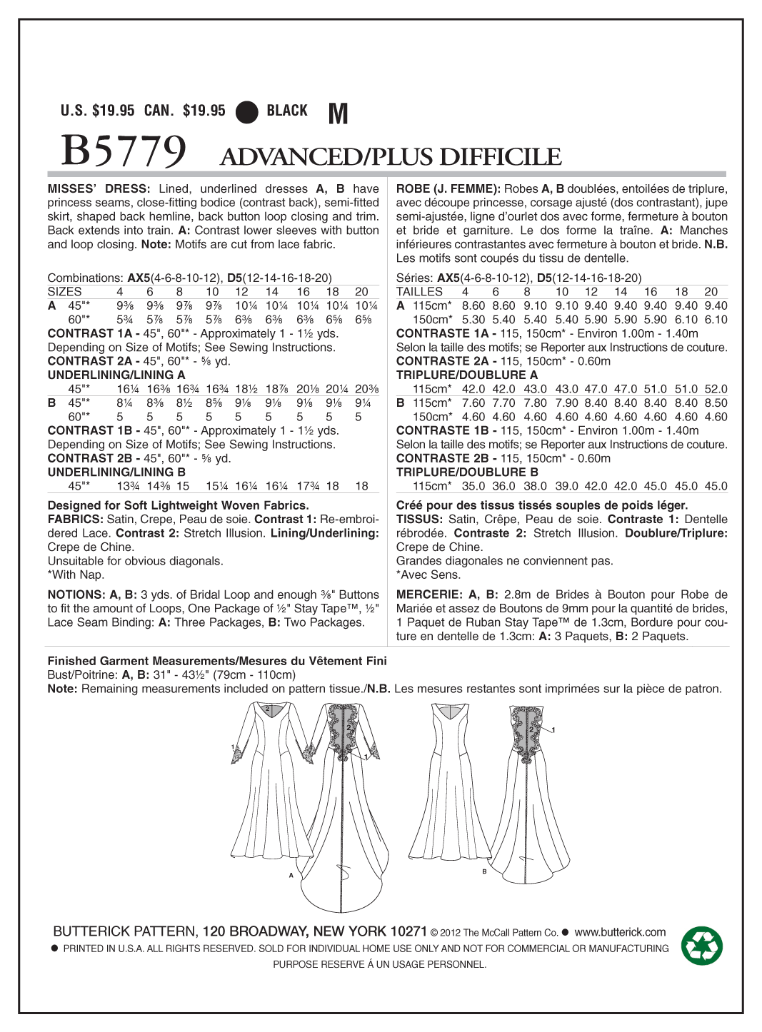 Butterick Bridal Wear B5779 - Image 14