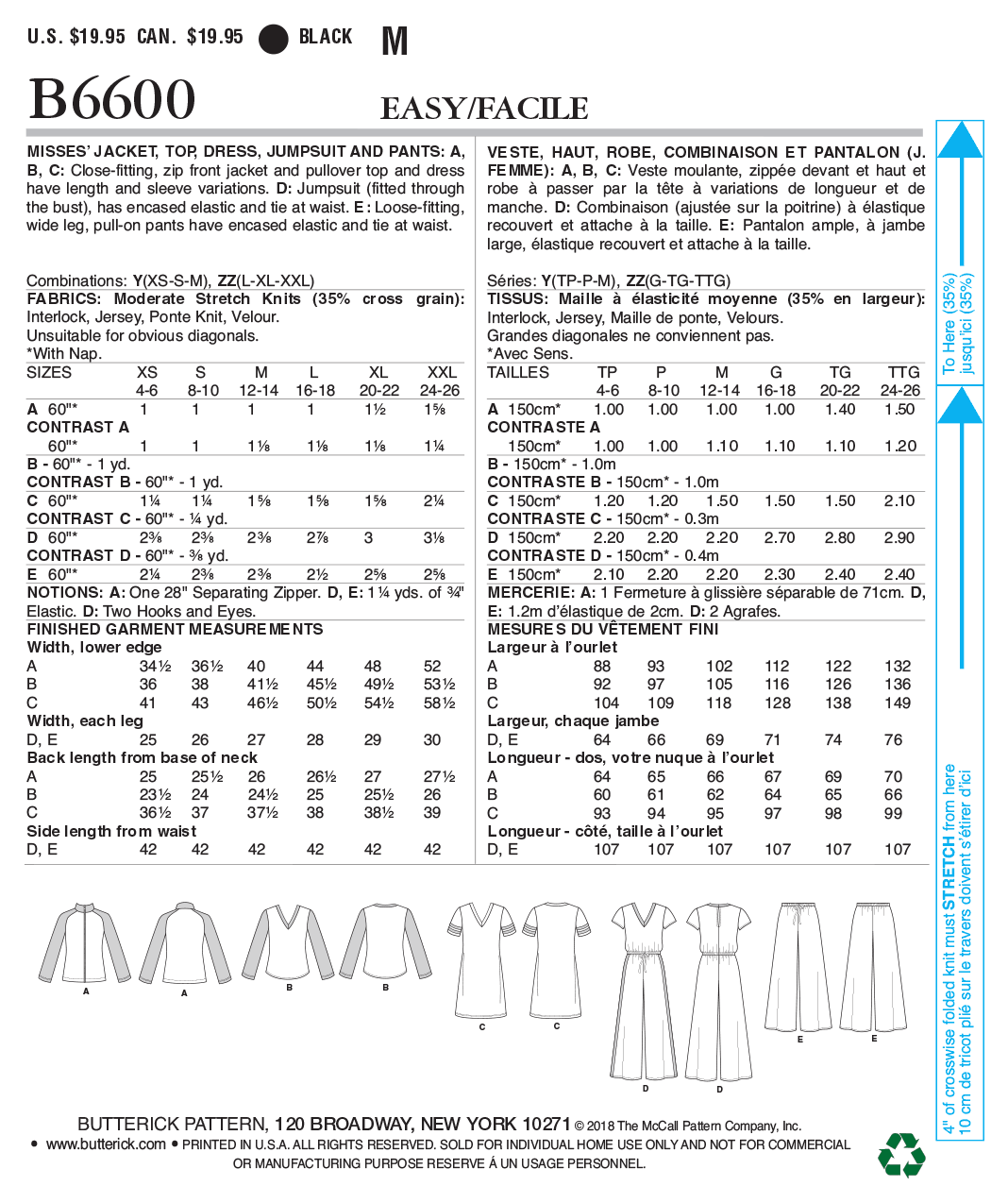 Butterick Casual Outfits B6600 - Image 13
