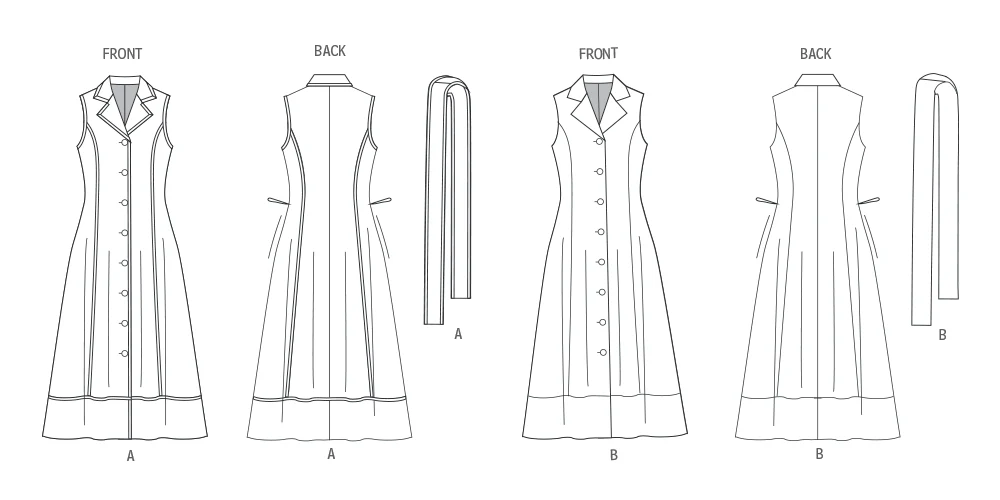Butterick Dress and Tie Belt B7038 - Image 5