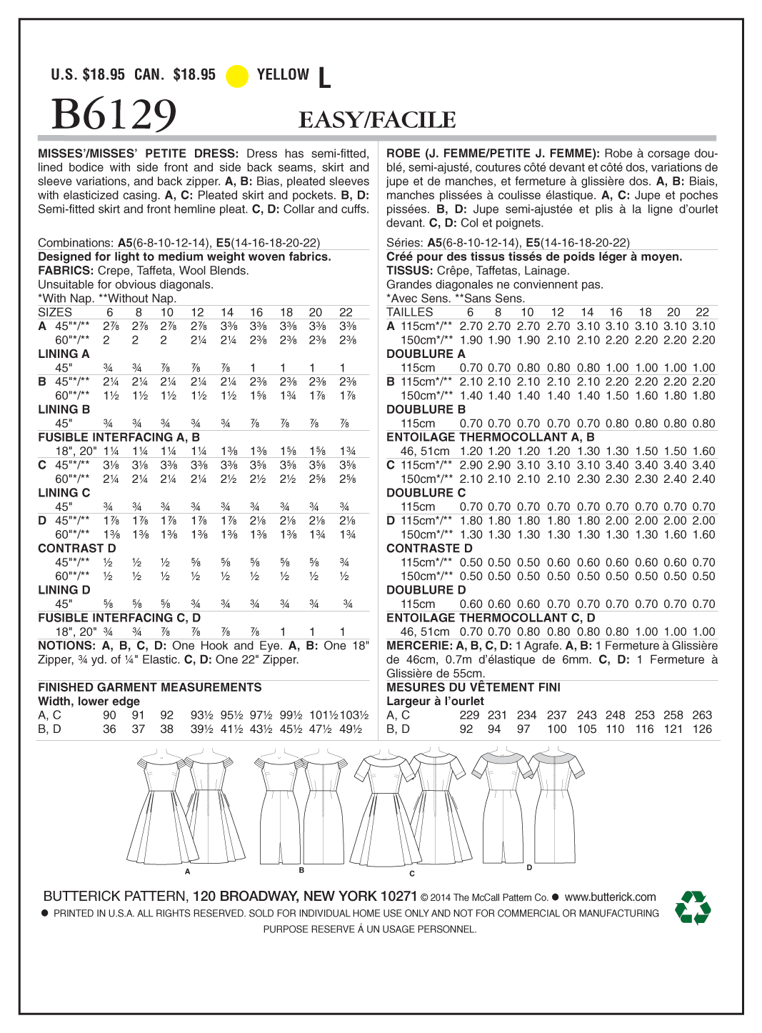 Butterick Dress B6129 - Image 11
