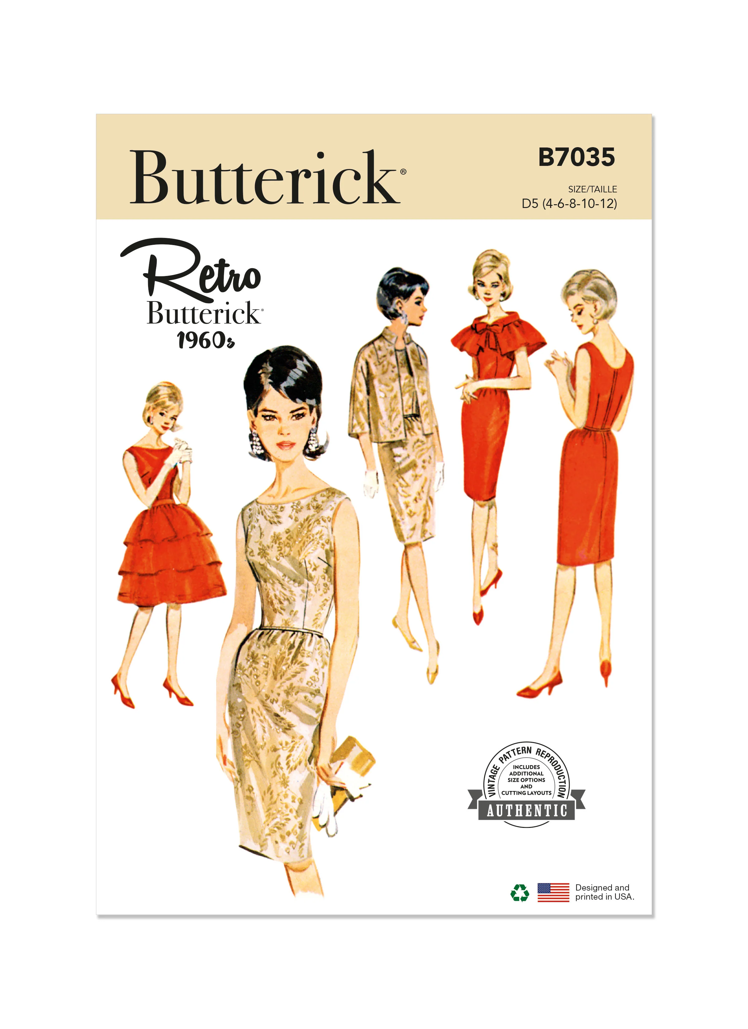 Butterick Dress, Jacket, Capelet and Overskirt B7035 - Image 2