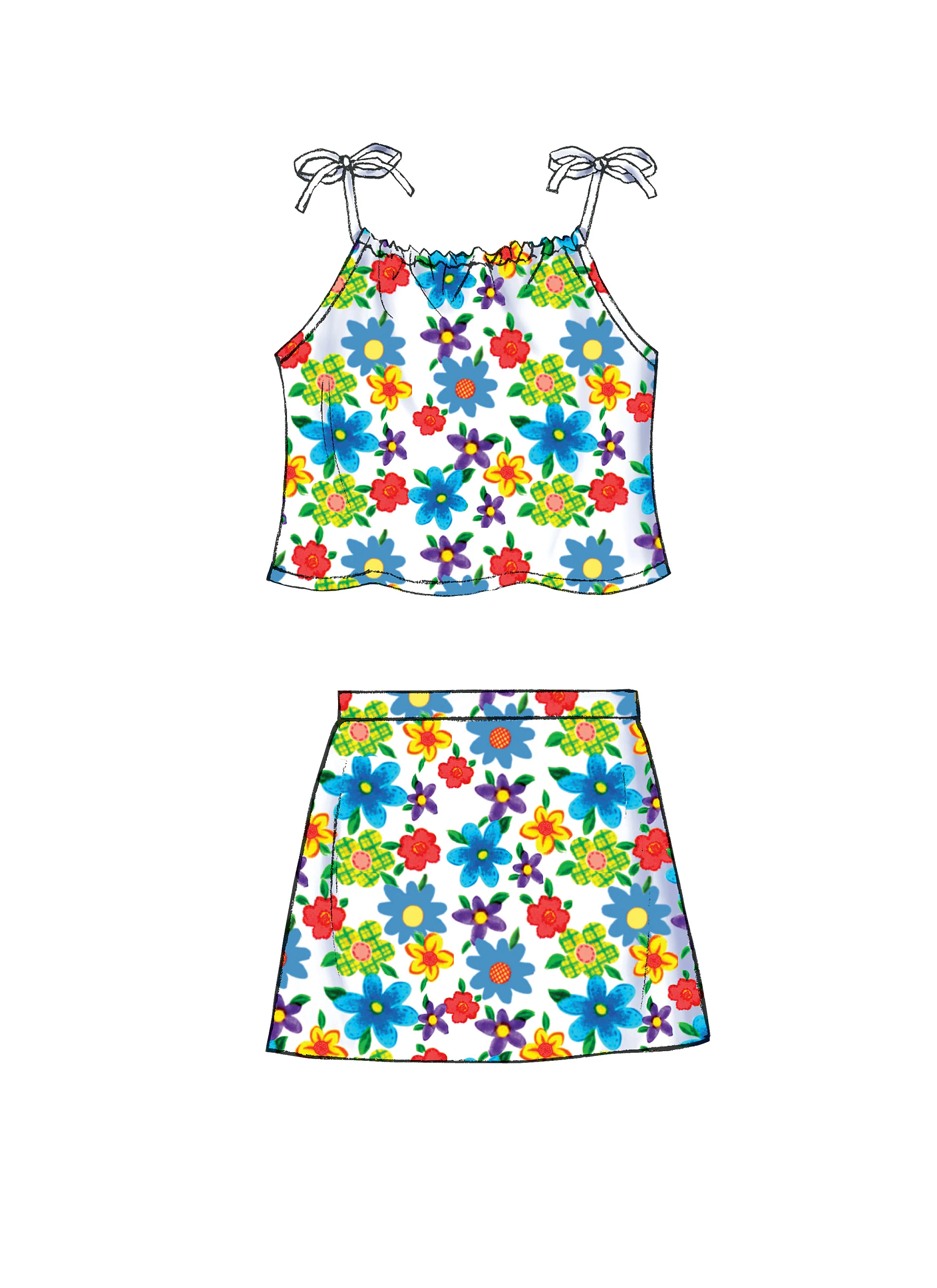 Butterick Girls Top, Skort and Shorts B4503 - Image 10