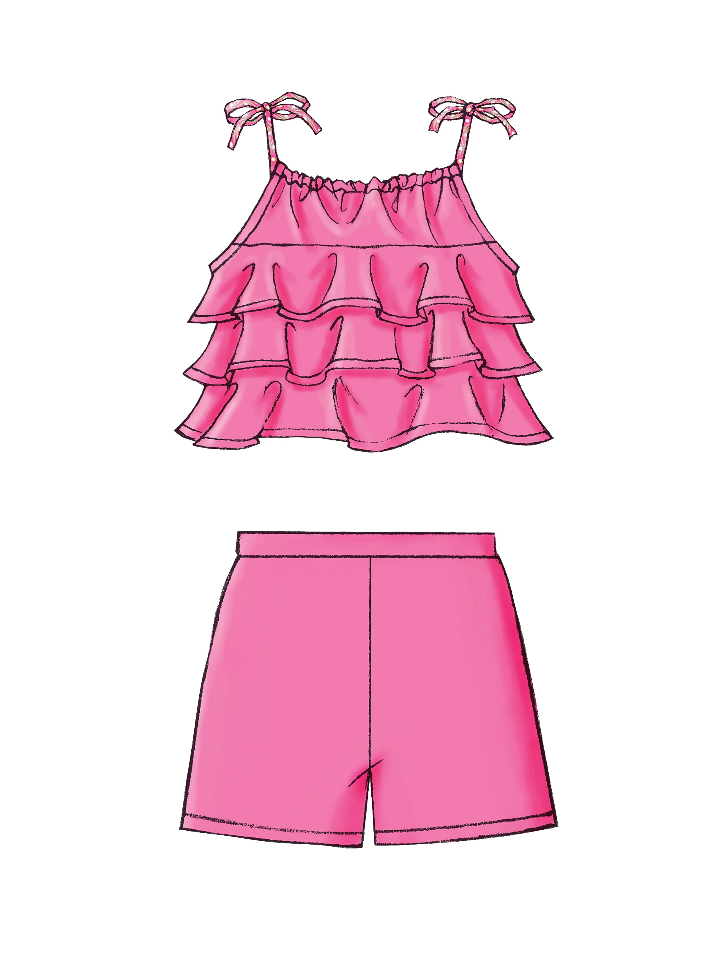 Butterick Girls Top, Skort and Shorts B4503 - Image 7