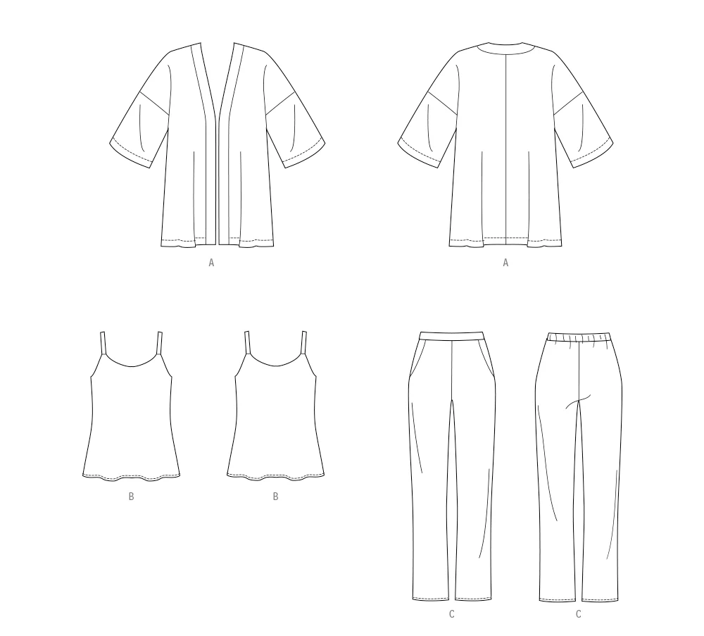 Butterick Jacket, Camisole & Trousers B7001 - Image 9