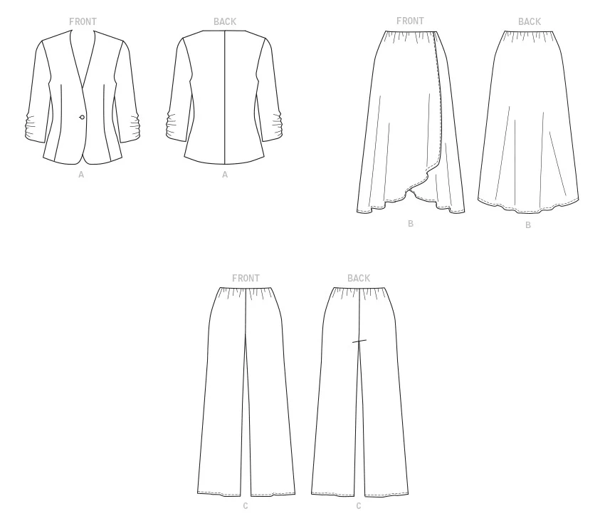 Butterick Jacket, Skirt and Trousers B6860 - Image 5