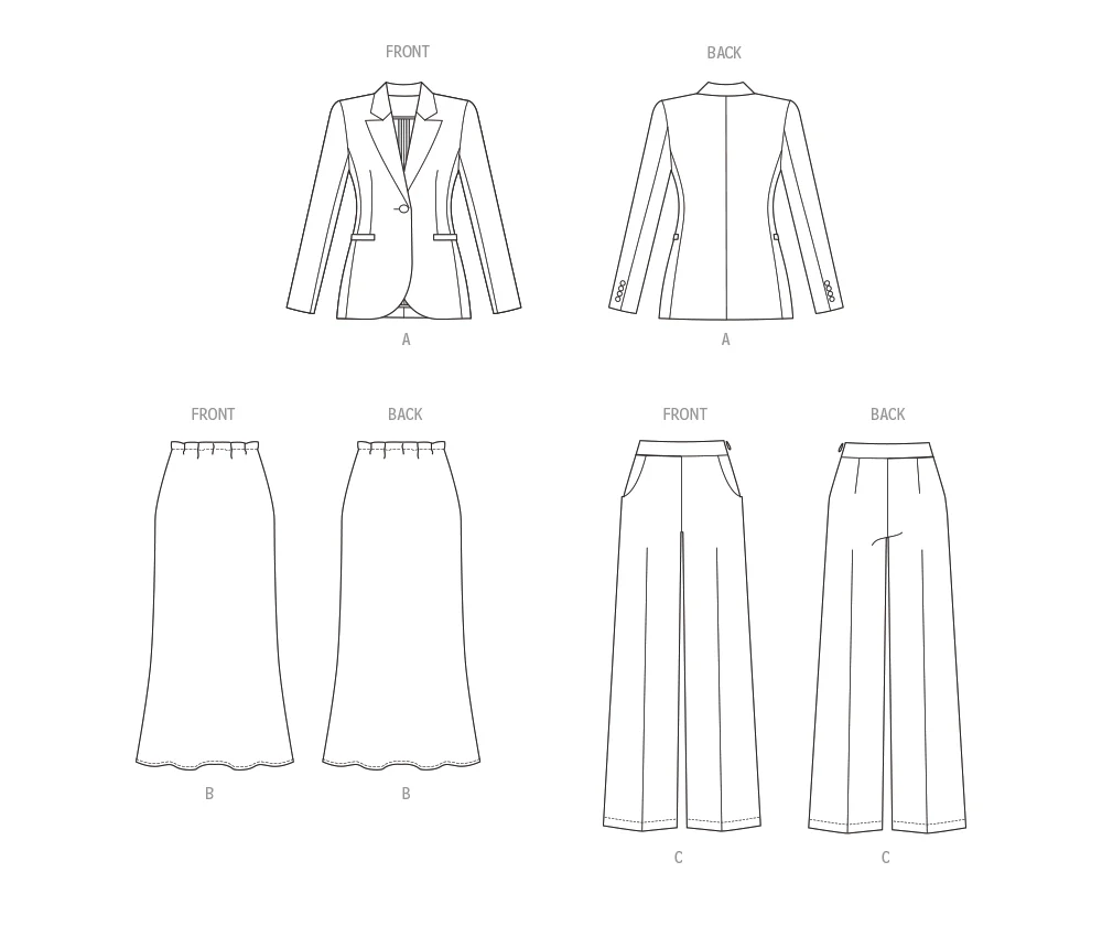 Butterick Jacket, Skirt, Trousers B6933 - Image 9