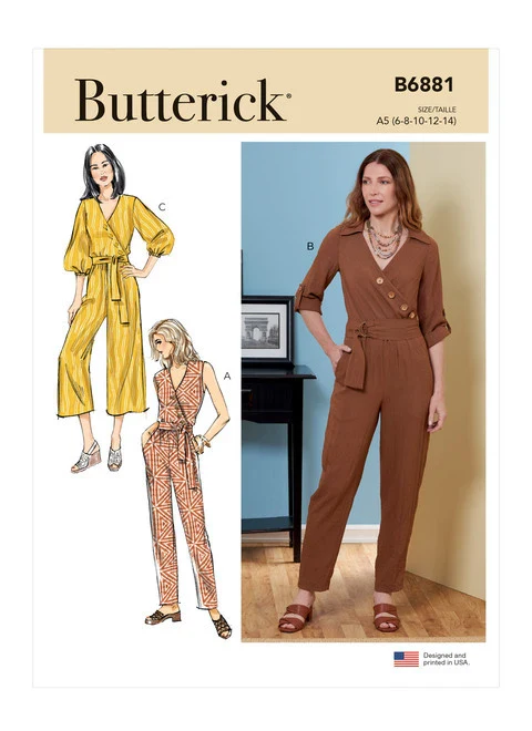 Butterick Jumpsuit, Sash and Belt B6881 - Image 2