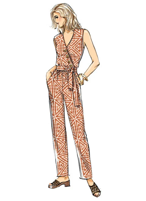 Butterick Jumpsuit, Sash and Belt B6881 - Image 4