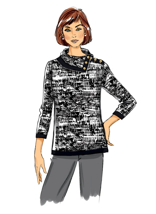 Butterick Knit Tops B6857 - Image 5