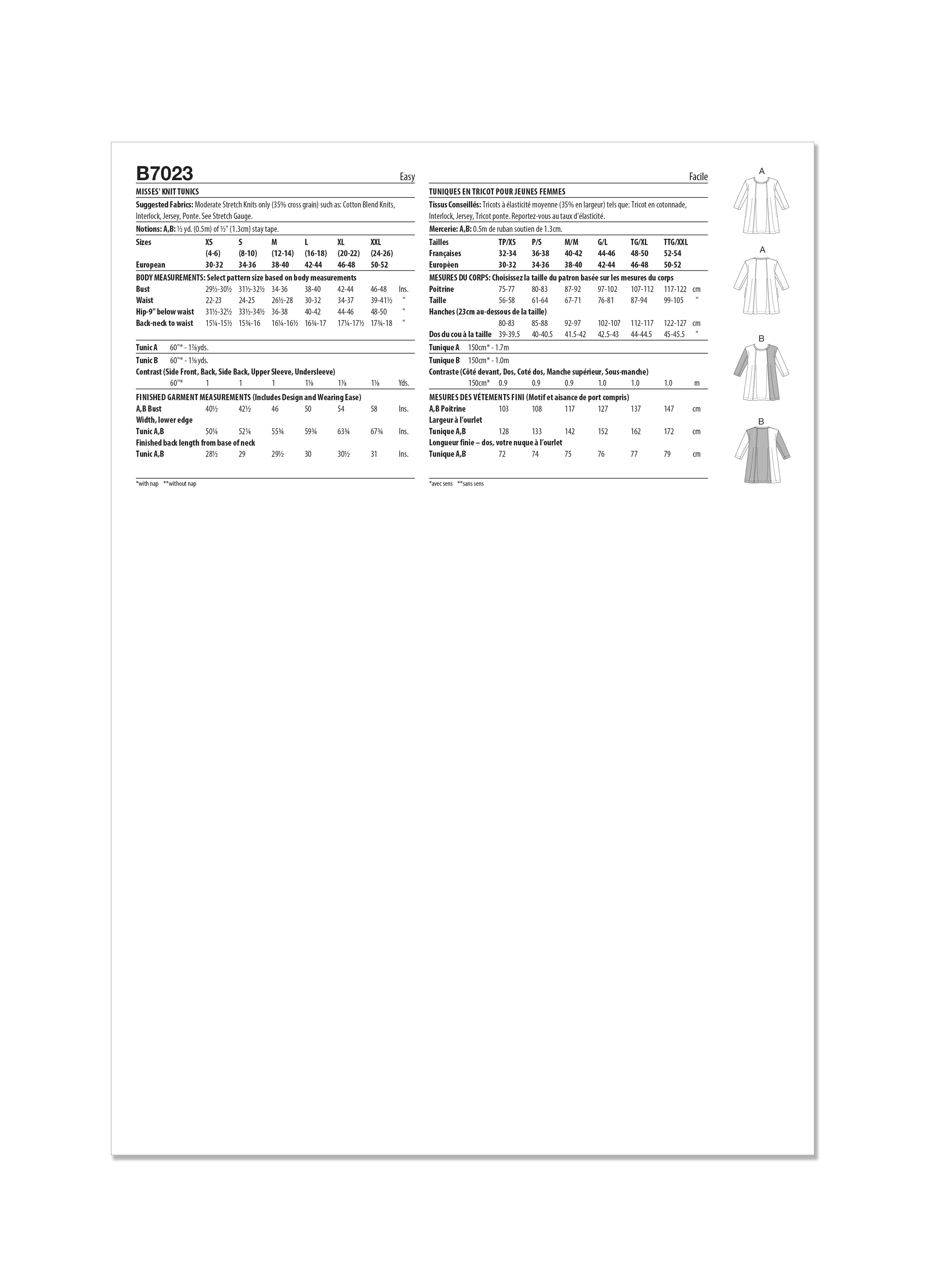 Butterick Knit Tunic B7023 - Image 9