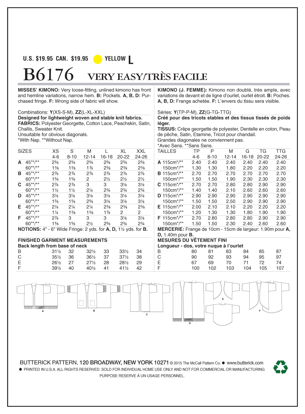 Butterick Robe B6176 - Image 14