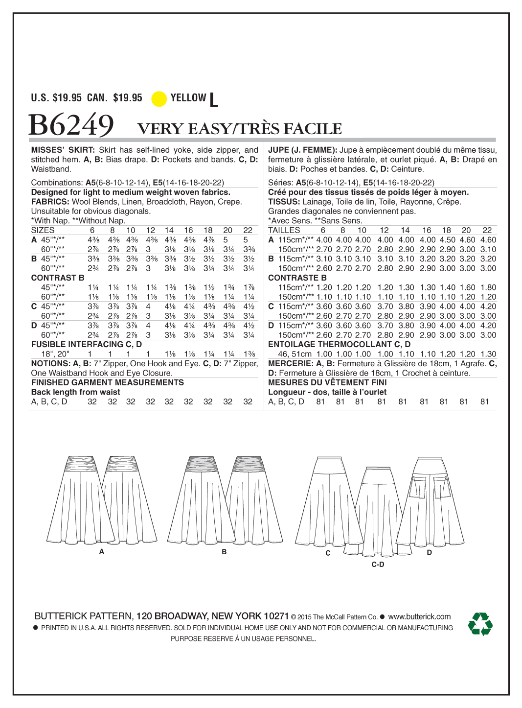 Butterick Skirt B6249 - Image 7