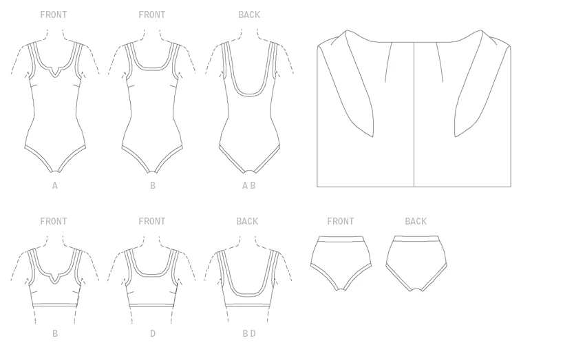 Butterick Swimsuits and Wrap B4526 - Image 8
