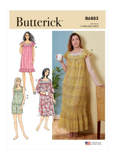 Butterick Top, Nightgowns and Shorts B6883 - Image 2