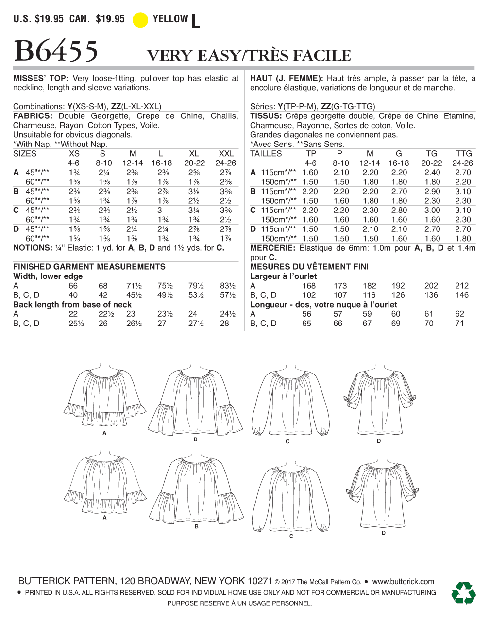 Butterick Tops B6455 - Image 8
