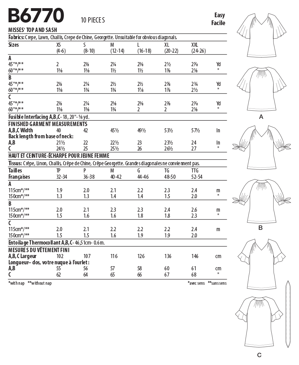 Butterick Tops B6770 - Image 11