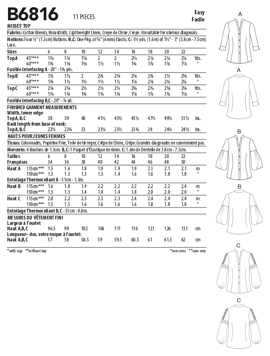 Butterick Tops B6816 - Image 8