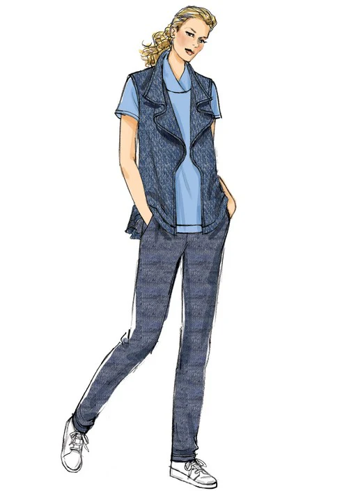 Butterick Tops, Dress, Vest, Trousers B6388 - Image 6
