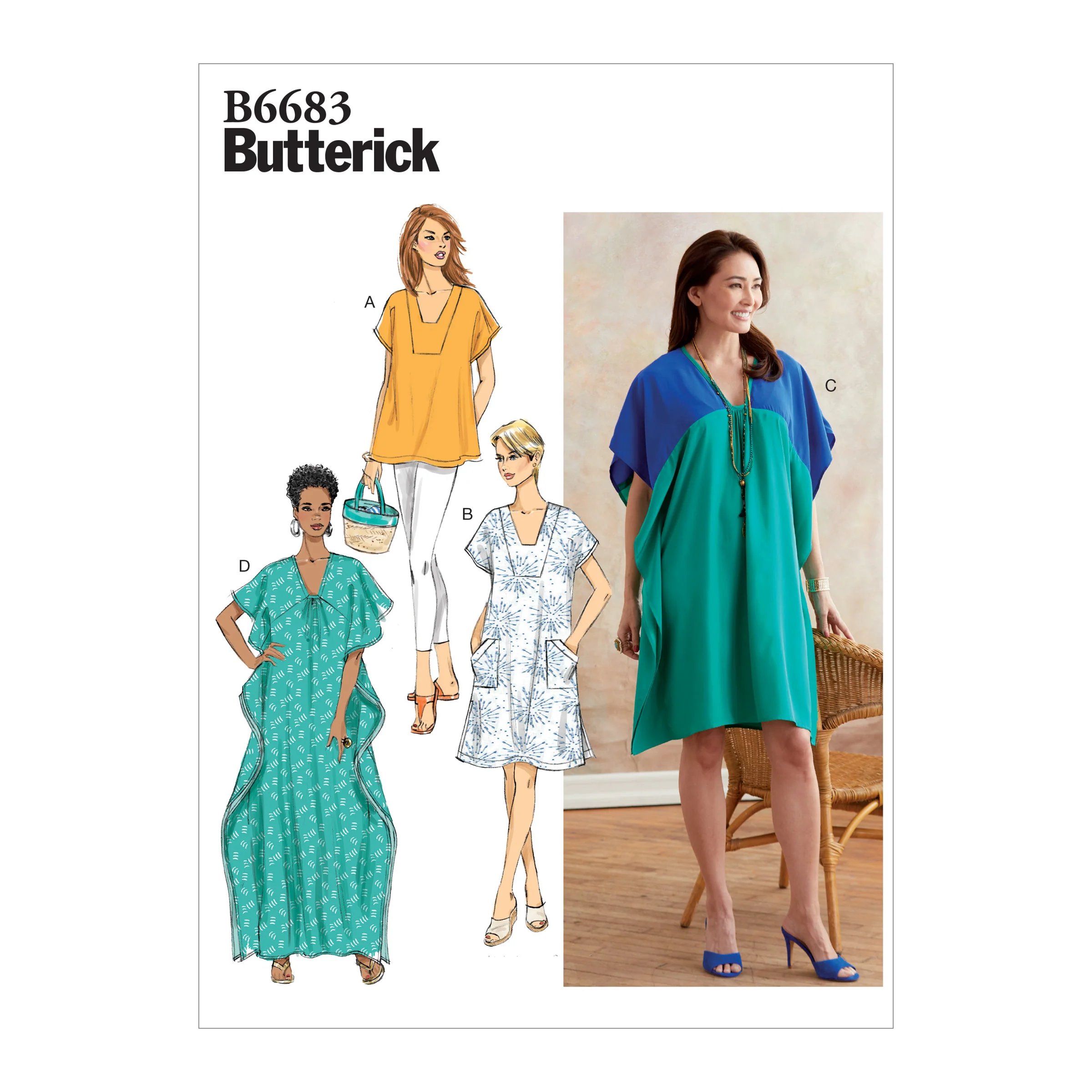 Butterick Tunic and Caftan B6683 - Image 3