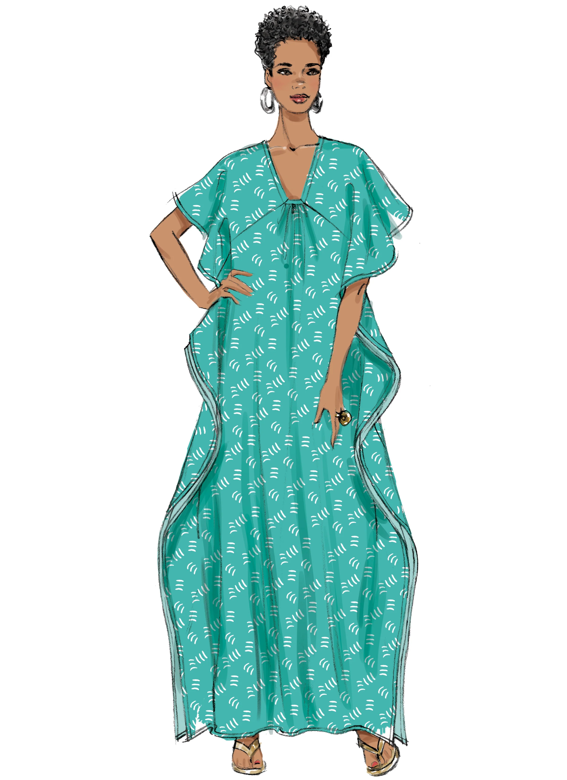 Butterick Tunic and Caftan B6683 - Image 5
