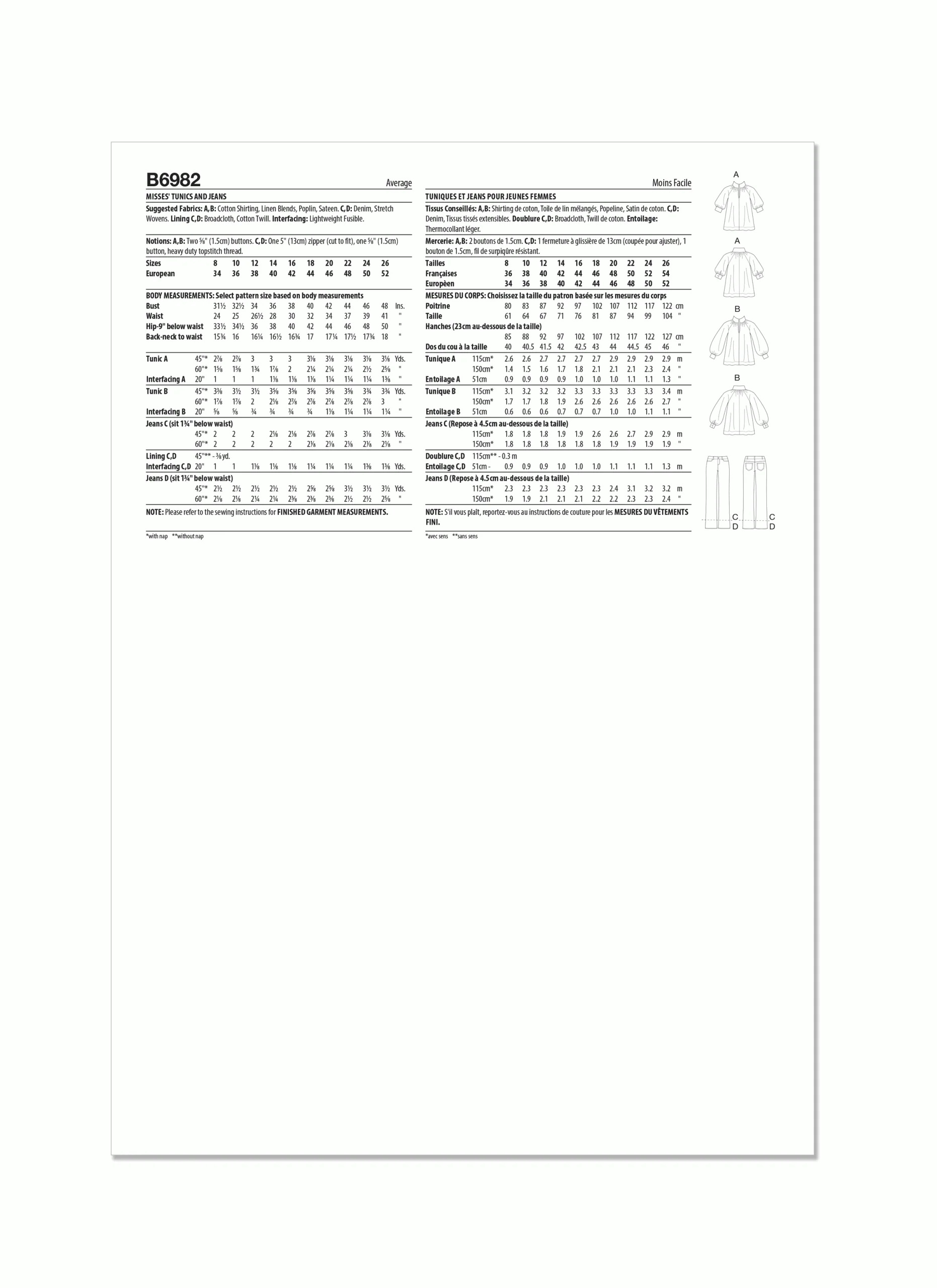 Butterick Tunic & Jeans B6982 - Image 8