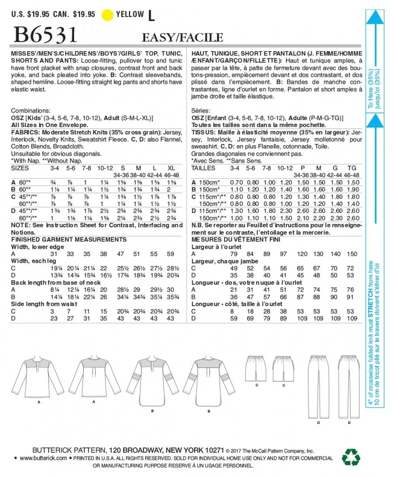 Butterick Unisex/Child Nightwear B6531 - Image 9