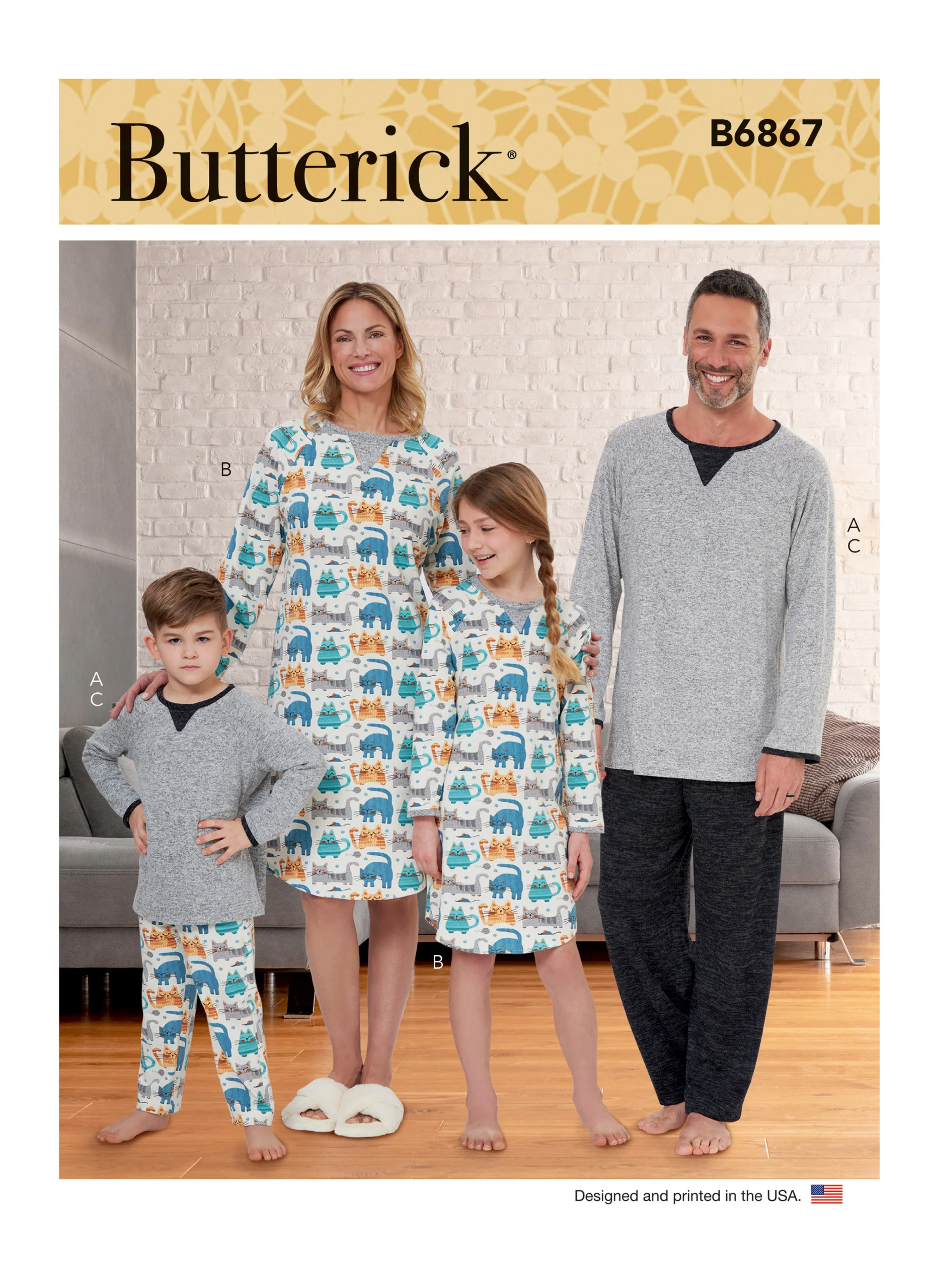 Butterick Unisex/Children/s Nightwear B6867 - Image 2