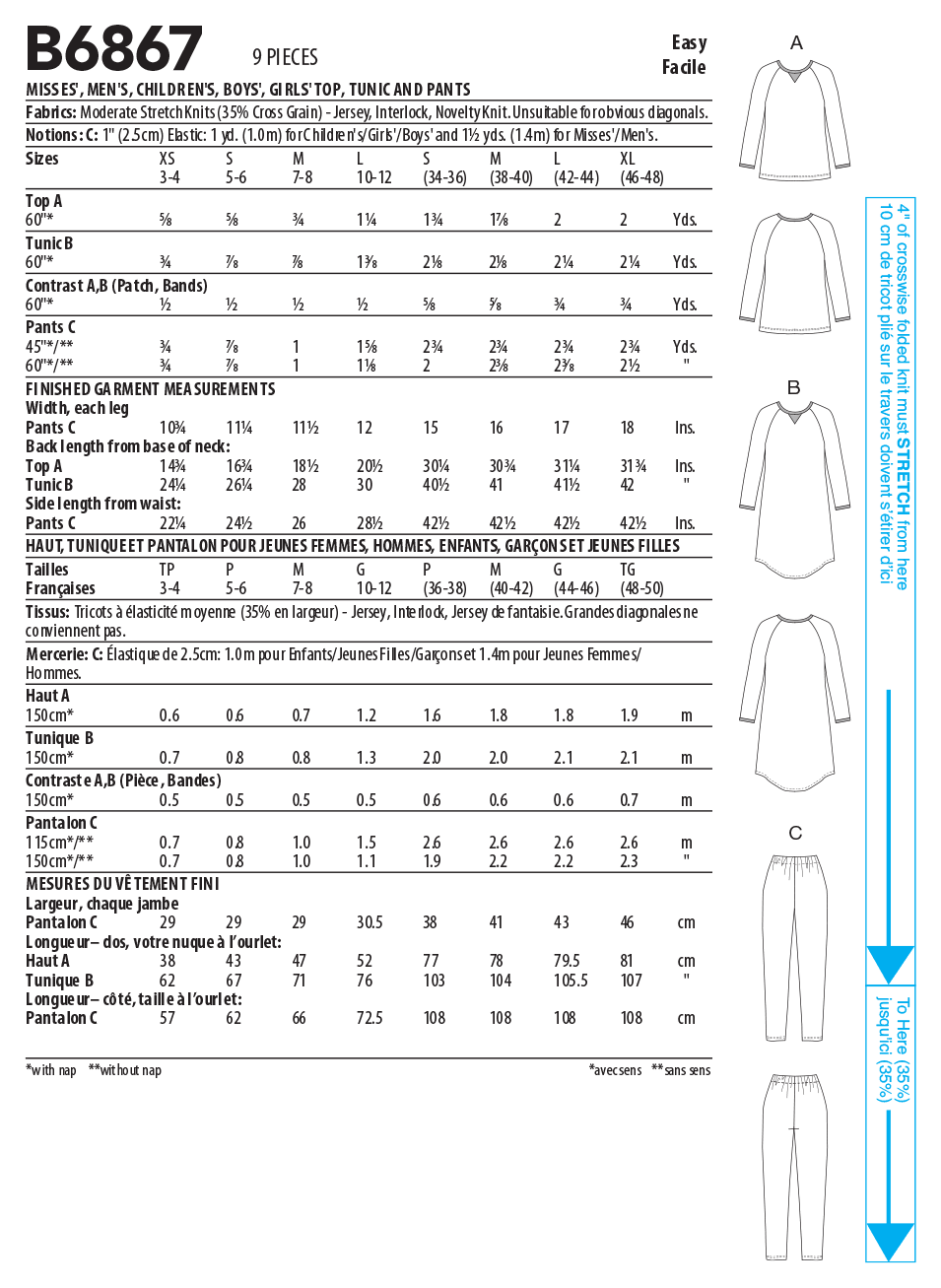 Butterick Unisex/Children/s Nightwear B6867 - Image 7