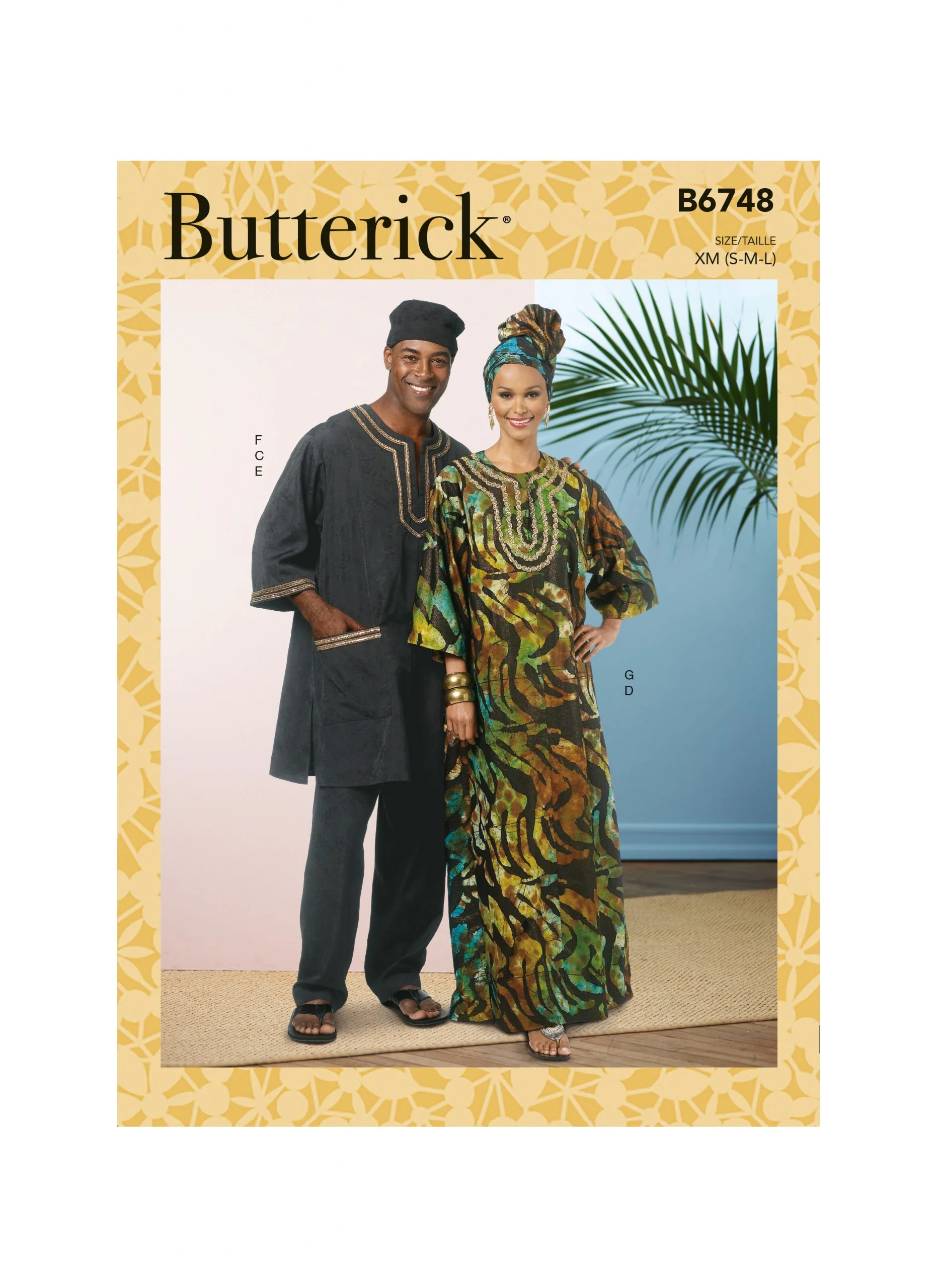 Butterick Unisex Tunic/Caftan Trousers B6748 - Image 2