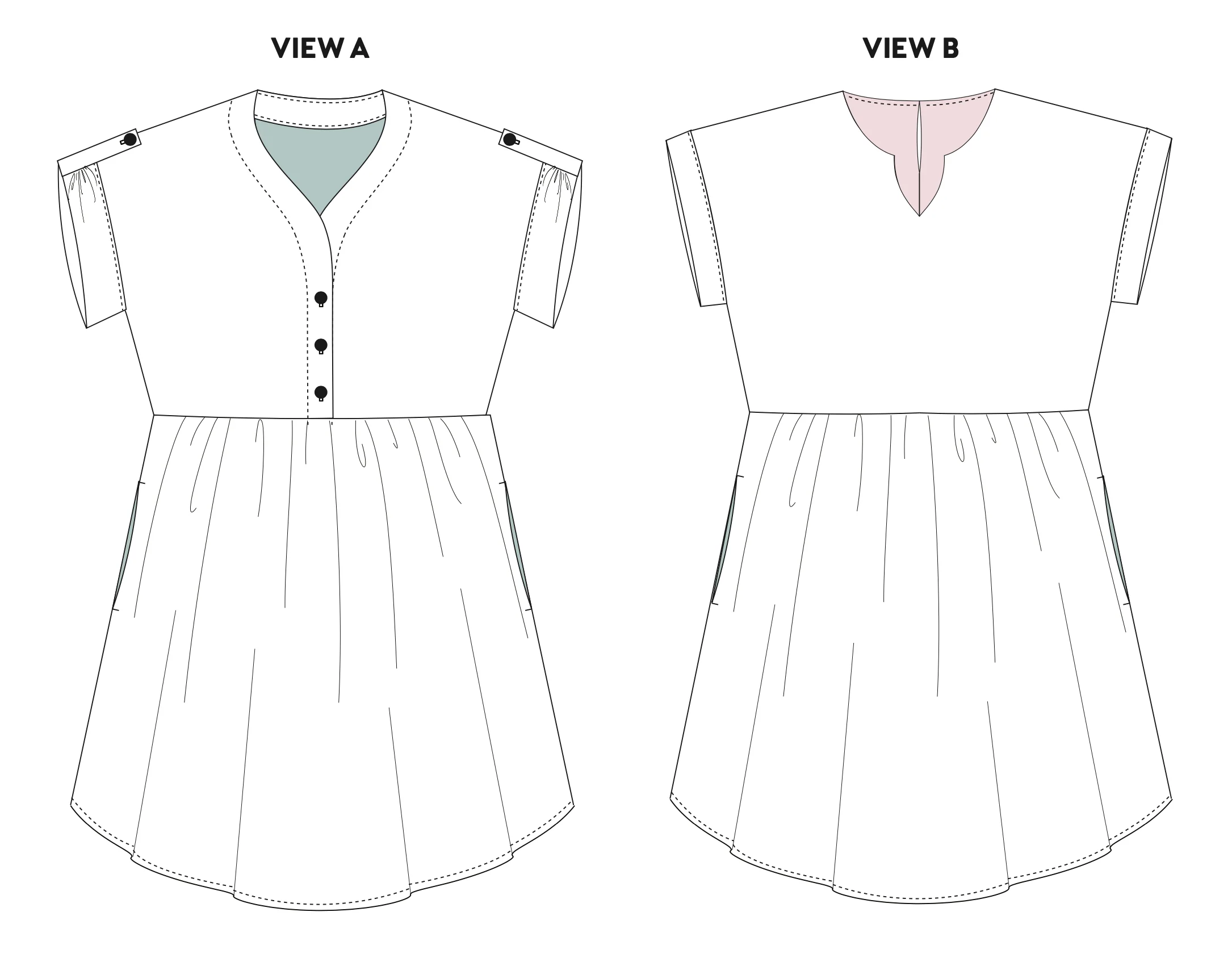 Chalk and Notch Mini Fringe Dress and Blouse - Image 8
