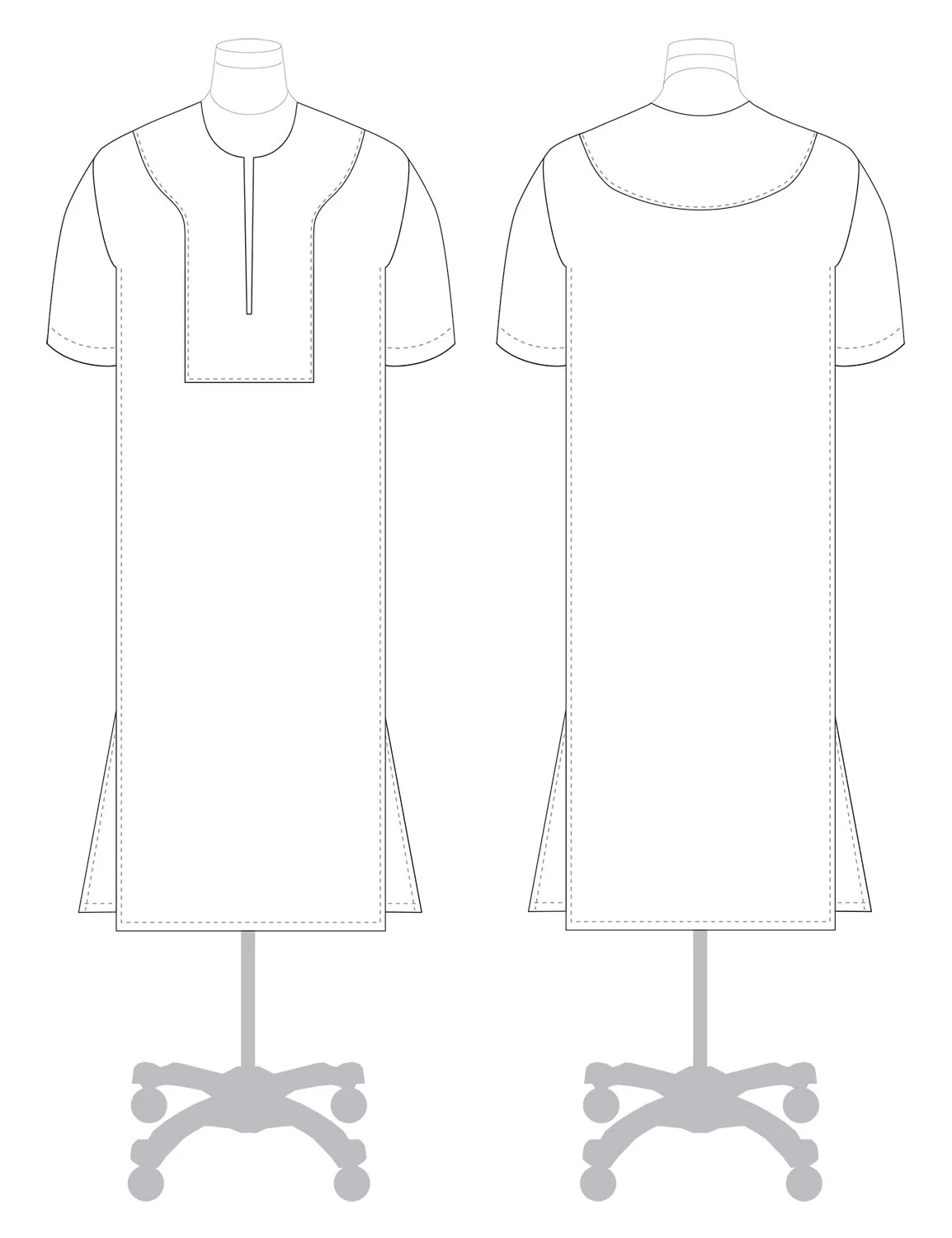 Christine Haynes Unisex Piqué Lounge Tunic - Image 11