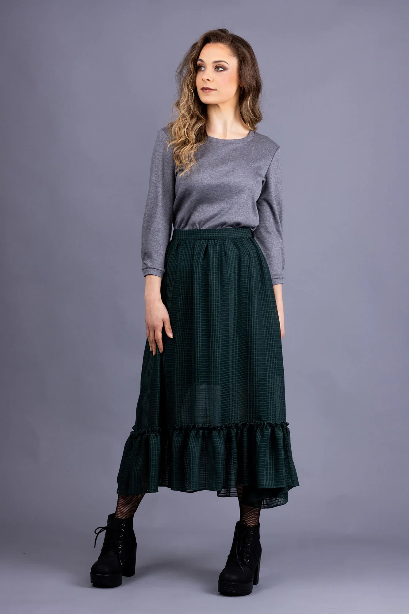 Forget-me-not Patterns Iris Pleated Tee - Image 8