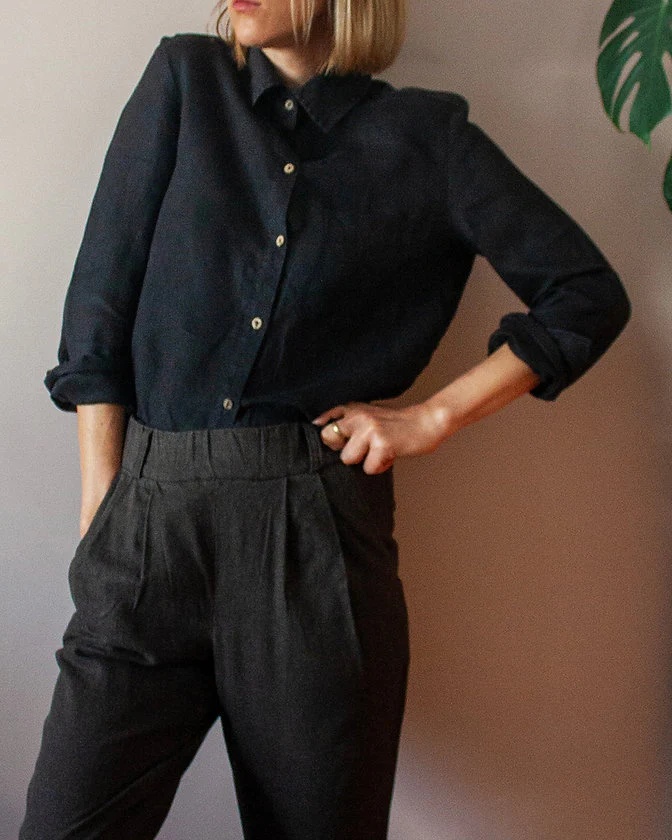 French Navy Belinda Button-up Shirt - Image 7
