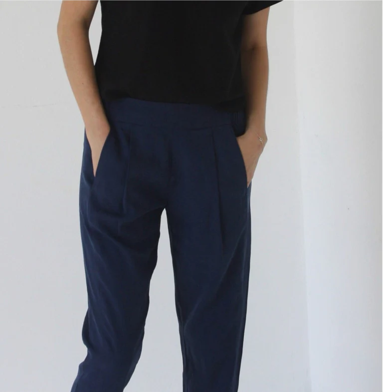 French Navy Calyer Pants - Image 5